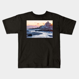 Frosty Morning on Good Harbor Beach Gloucester MA Mansion Kids T-Shirt